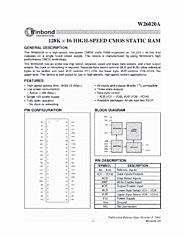 DataSheet W26020A pdf