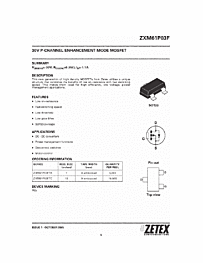 DataSheet ZXM61P03F pdf