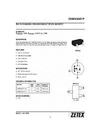 DataSheet ZXMN3A01F pdf