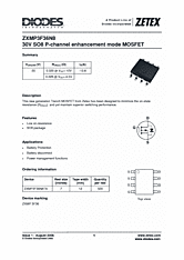 DataSheet ZXMP3F36N8 pdf