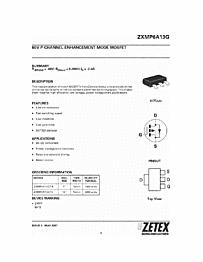 DataSheet ZXMP6A13G pdf