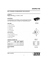 DataSheet ZXMP6A17E6 pdf