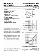 DataSheet AD8015 pdf