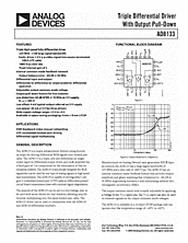 DataSheet AD8133 pdf