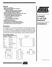 DataSheet AT45DB021B pdf