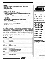 DataSheet AT49BV321 pdf