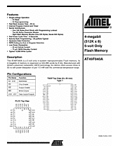 DataSheet AT49F040A pdf
