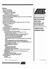 DataSheet AT89C51CC01 pdf