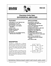 DataSheet INA105 pdf