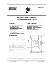 DataSheet OPA604 pdf