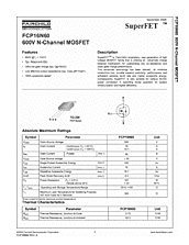 DataSheet FCP16N60 pdf