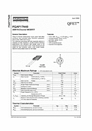 DataSheet FQAF17N40 pdf