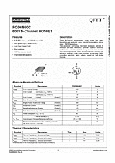 DataSheet FQD6N60C pdf