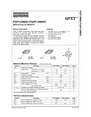 DataSheet FQP12N60C pdf