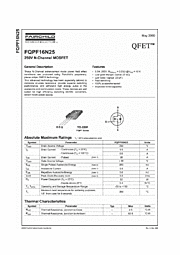 DataSheet FQPF16N25 pdf