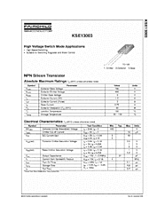 DataSheet KSE13003 pdf