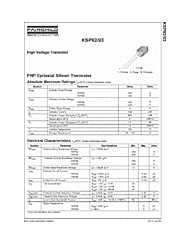 DataSheet KSP92 pdf