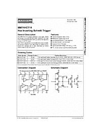 DataSheet MM74HCT14 pdf