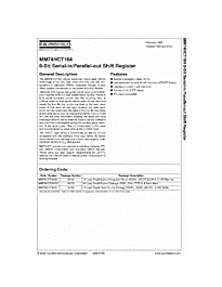 DataSheet MM74HCT164 pdf