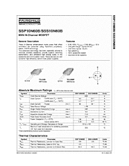 DataSheet SSP10N60B pdf