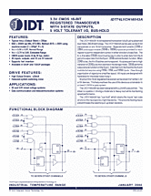 DataSheet IDT74LVCH16543A pdf