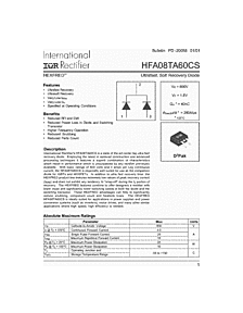 DataSheet HFA08TA60CS pdf