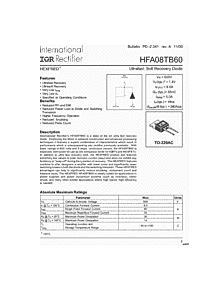 DataSheet HFA08TB60 pdf