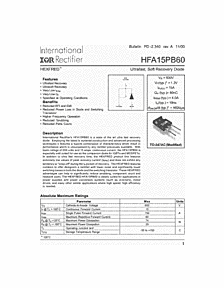 DataSheet HFA15PB60 pdf