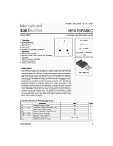 DataSheet HFA16PA60C pdf