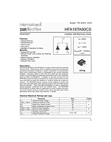 DataSheet HFA16TA60CS pdf