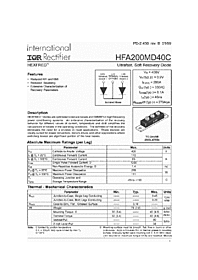 DataSheet HFA200MD40C pdf