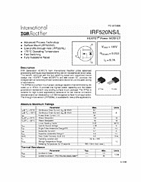 DataSheet IRF520NS pdf