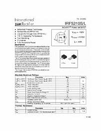 DataSheet IRF5210S pdf