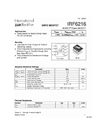 DataSheet IRF6216 pdf