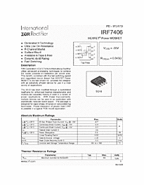 DataSheet IRF7406 pdf