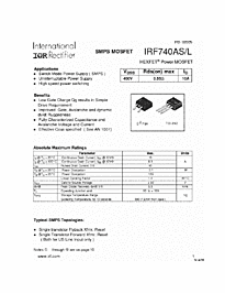 DataSheet IRF740AS pdf