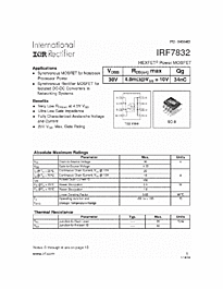 DataSheet IRF7832 pdf