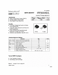 DataSheet IRF830AL pdf