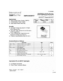 DataSheet IRFBA22N50A pdf