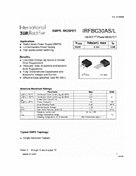 DataSheet IRFBC30AS pdf