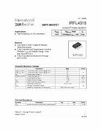 DataSheet IRFL4315 pdf