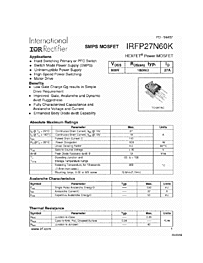 DataSheet IRFP27N60K pdf