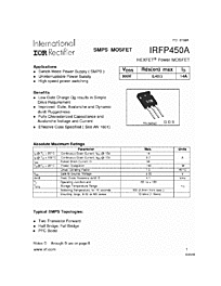 DataSheet IRFP450A pdf