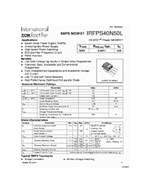 DataSheet IRFPS40N50L pdf