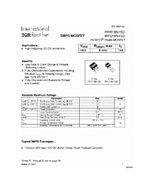 DataSheet IRFR18N15D pdf