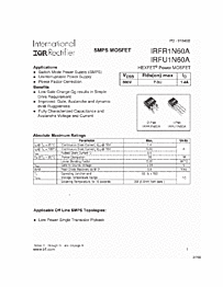 DataSheet IRFR1N60A pdf