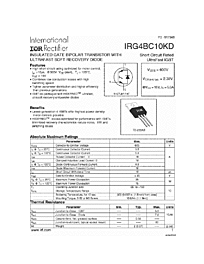 DataSheet IRG4BC10KD pdf