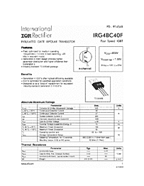 DataSheet IRG4BC40F pdf