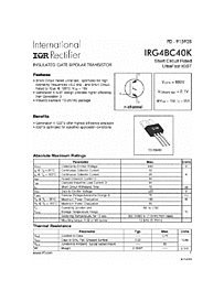 DataSheet IRG4BC40K pdf