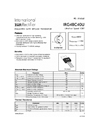 DataSheet IRG4BC40U pdf